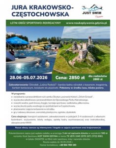 LETNI OBÓZ SPORTOWO REKREACYJNY -JURA KRAKOWSKO - CZĘSTOCHOWSKA